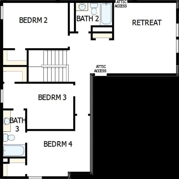 2D floor plan layout of this home in The Preserve at Five Oaks, Lebanon, TN (Image 3). 2D floor plan layout of this home in The Preserve at Five Oaks, Lebanon, TN (Image 3).