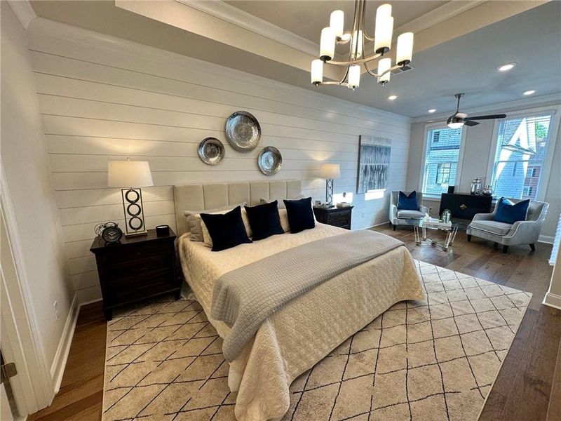 Furnished interior view inside a new home in Waterhaven Townhomes, Cumming (Image 5). Furnished interior view inside a new home in Waterhaven Townhomes, Cumming (Image 5).