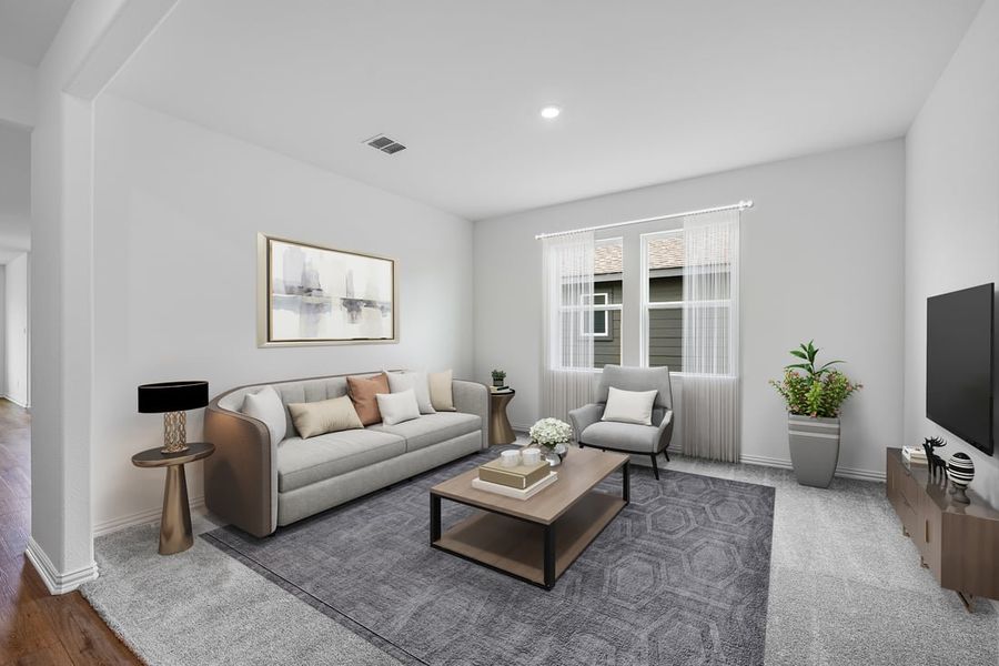 Representative furnished interior of a home built from the Georgetown by Taylor Morrison in River Ridge, Crandall (Image 11).