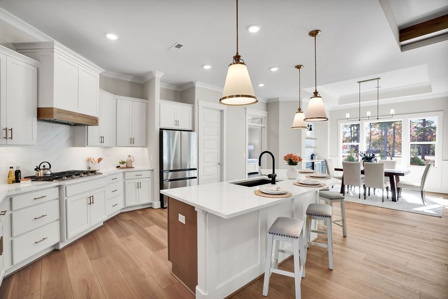Furnished interior view inside a new home in The Bluffs On the Cape Fear, Leland (Image 12).