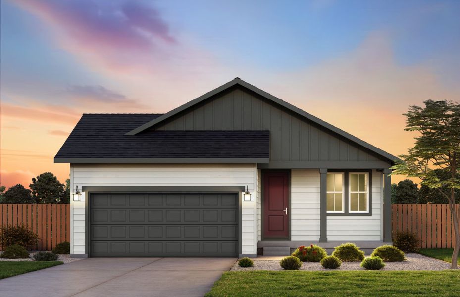 Representative exterior photo of a completed home built from the Hewitt II by Pulte Homes in Wolf Creek Run West, Strasburg, CO (Image 17). Representative exterior photo of a completed home built from the Hewitt II by Pulte Homes in Wolf Creek Run West, Strasburg, CO (Image 17).