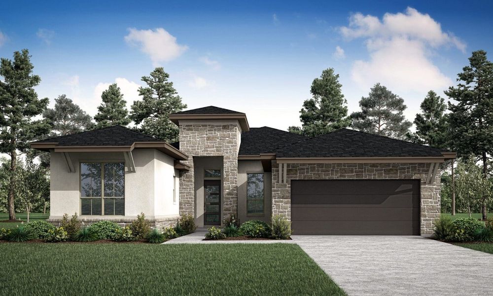 Leon Floor Plan in Audubon 60's, Magnolia | Sitterle Homes Elevation B