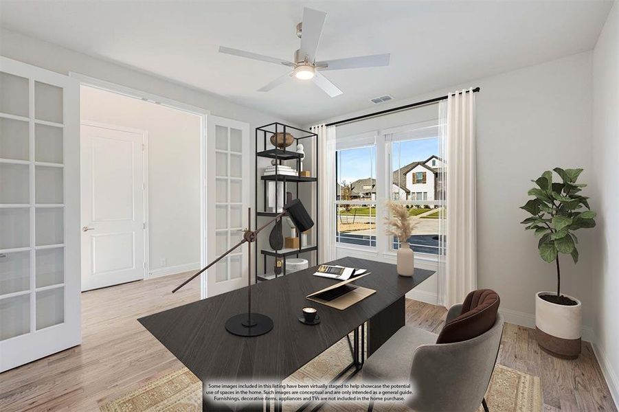 Furnished interior view inside a new home in Hayes Crossing, Midlothian (Image 16).