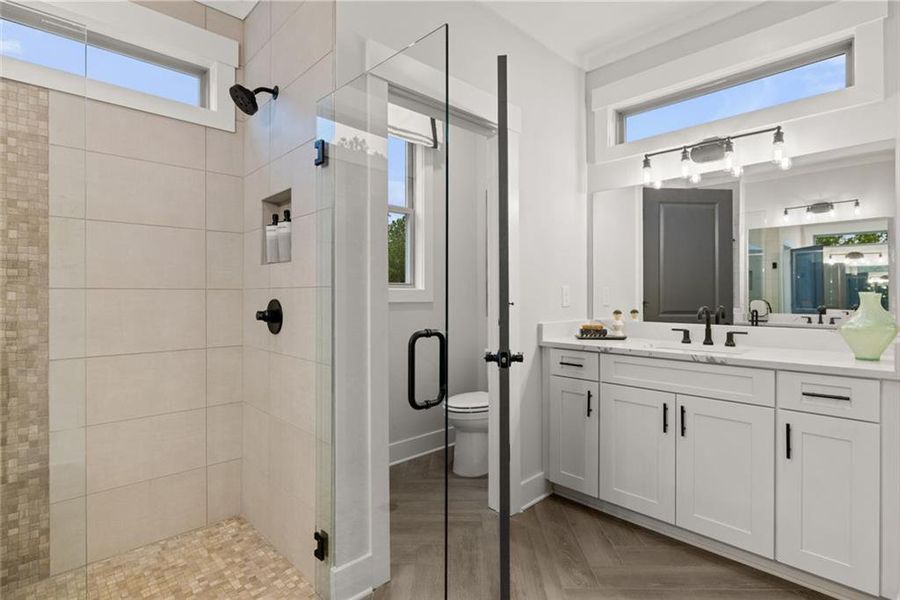 Furnished interior view inside a new home in Soleil Belmont Park, Canton (Image 4).