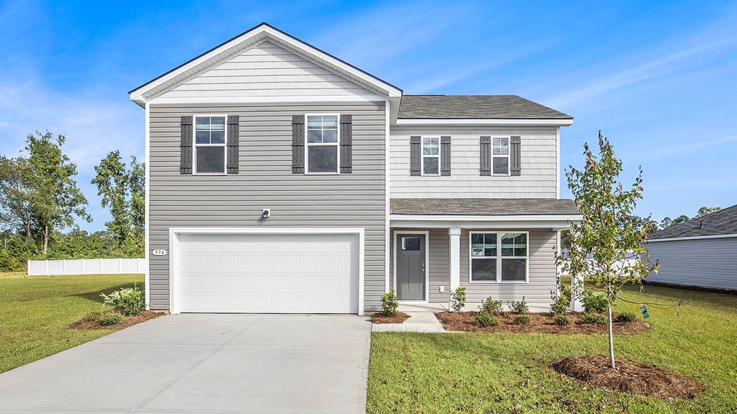 Representative exterior photo of a completed home built from the Galen by D.R. Horton in Magnolia Farms, Florence, SC (Image 19).