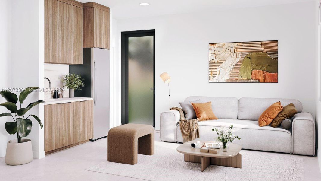 Furnished interior view inside a new home in , Miami Shores (Image 16). Furnished interior view inside a new home in , Miami Shores (Image 16).