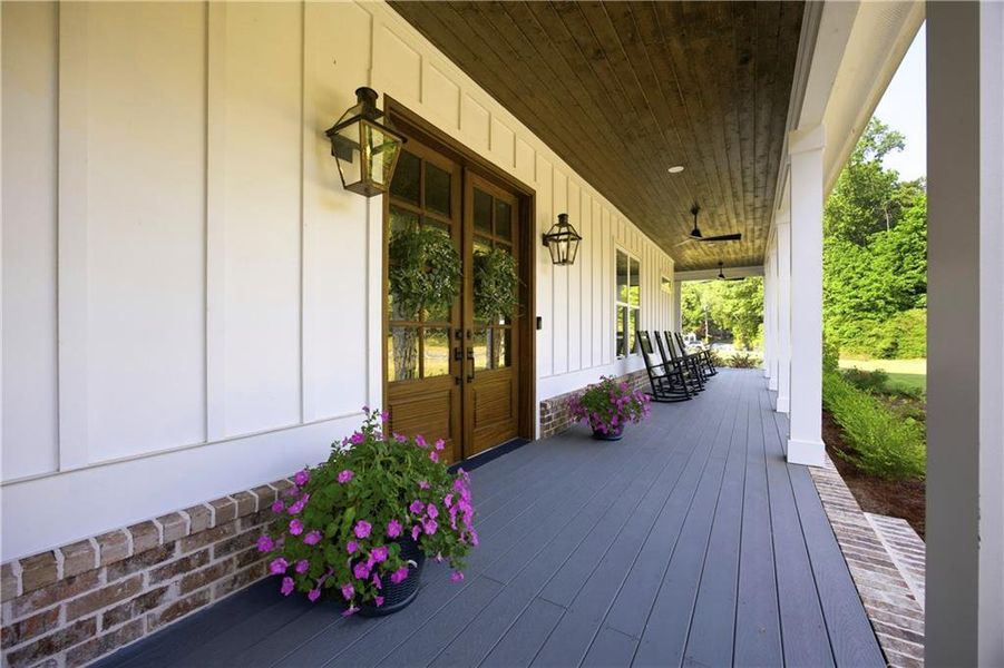 Exterior details and patio area of a home in , Sugar Hill (Image 31).