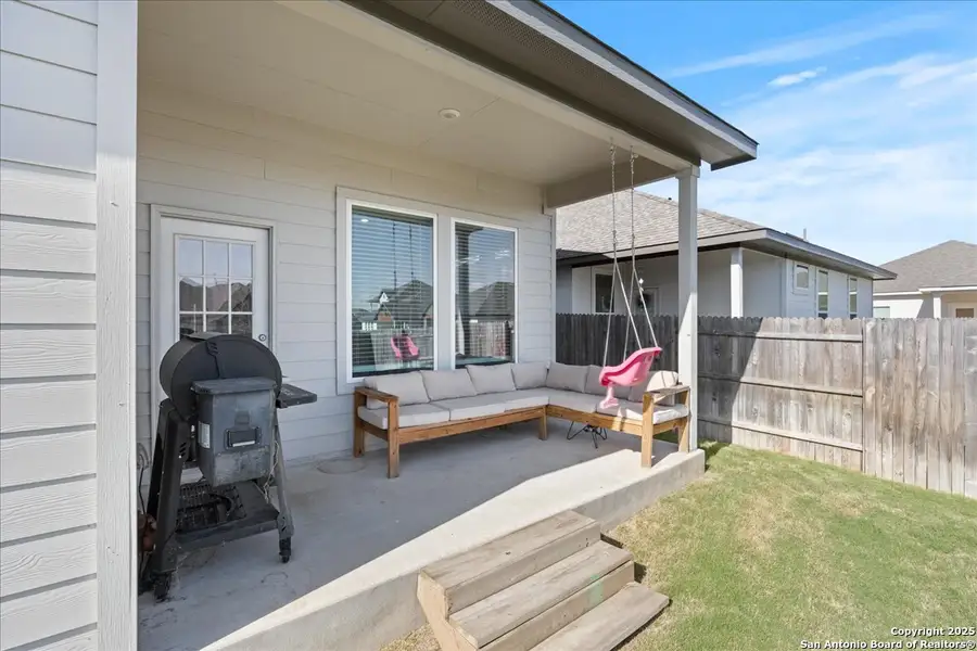 Exterior details and patio area of a home in August Fields, New Braunfels (Image 2).