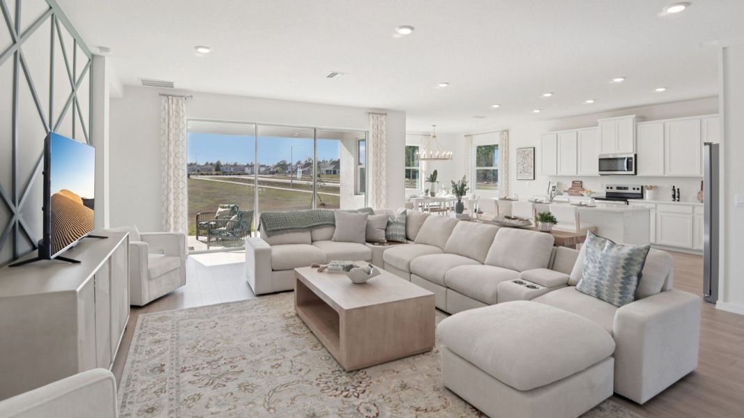 Furnished interior view inside a new home in Tartan Farms at Winding Oaks, Ocala (Image 6). Furnished interior view inside a new home in Tartan Farms at Winding Oaks, Ocala (Image 6).