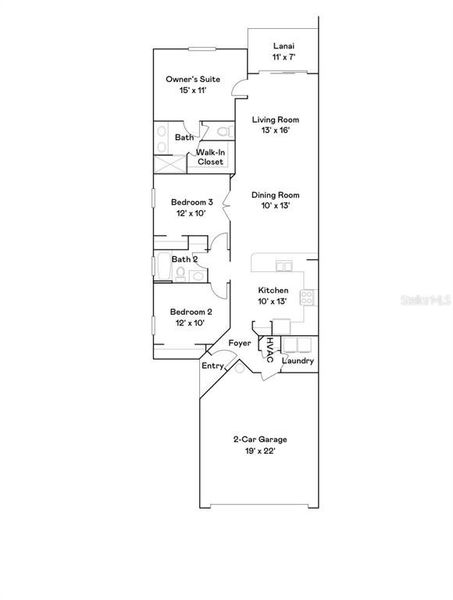 2D floor plan layout of this home in , Englewood, FL (Image 5).