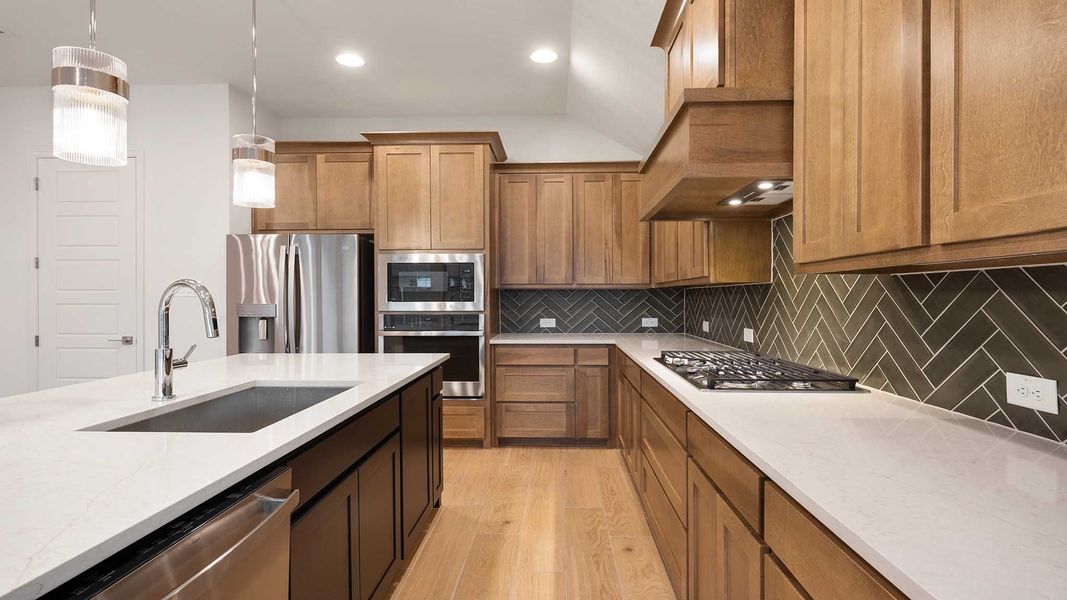 Representative furnished interior of a home built from the 2619W by Perry Homes in Crosswinds, Niederwald (Image 6).