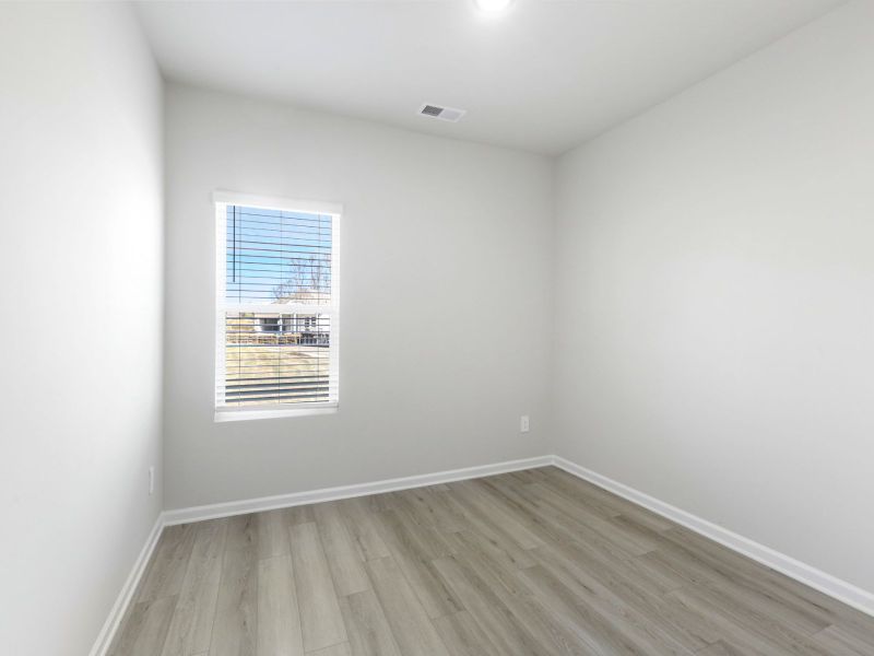 Secondary bedroom in the Chatham floorplan at 250 White Birch Lane in Angier, NC.