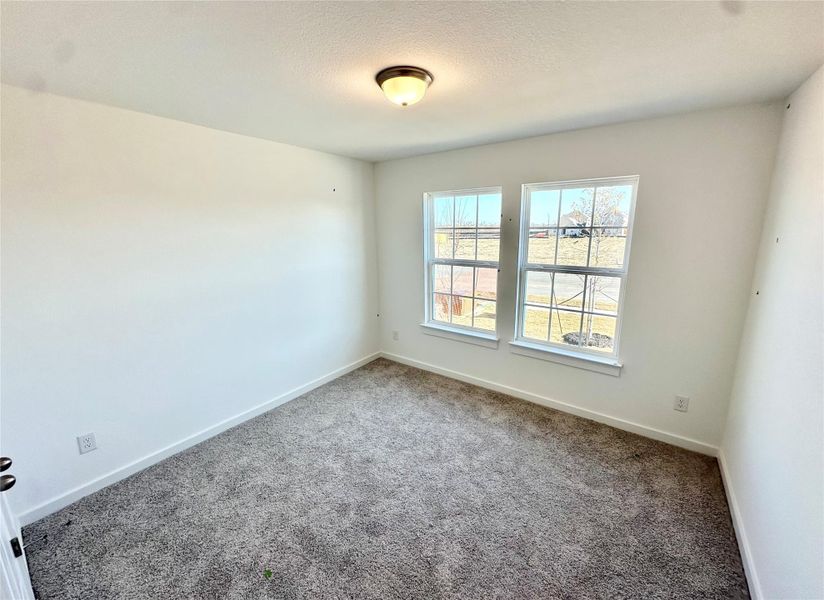 Unfurnished room featuring carpet flooring and a textured ceiling