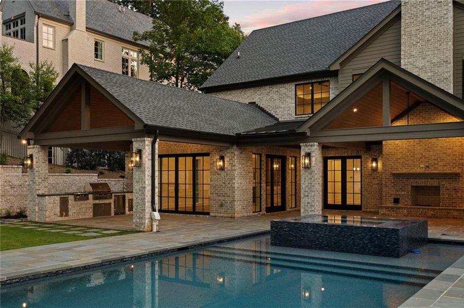 Exterior details and patio area of a home in , Atlanta (Image 33).