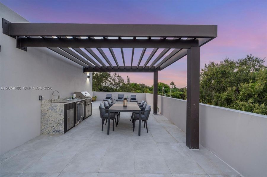 Exterior details and patio area of a home in , Miami (Image 34). Exterior details and patio area of a home in , Miami (Image 34).