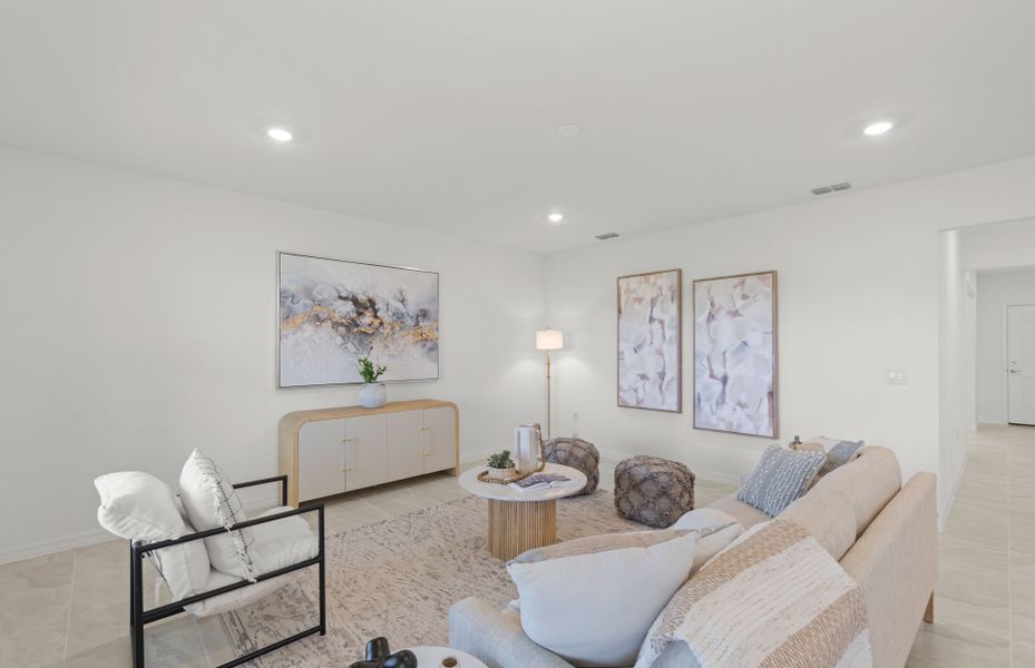 Furnished interior view inside a new home in Whispering Lakes, Lehigh Acres (Image 10).