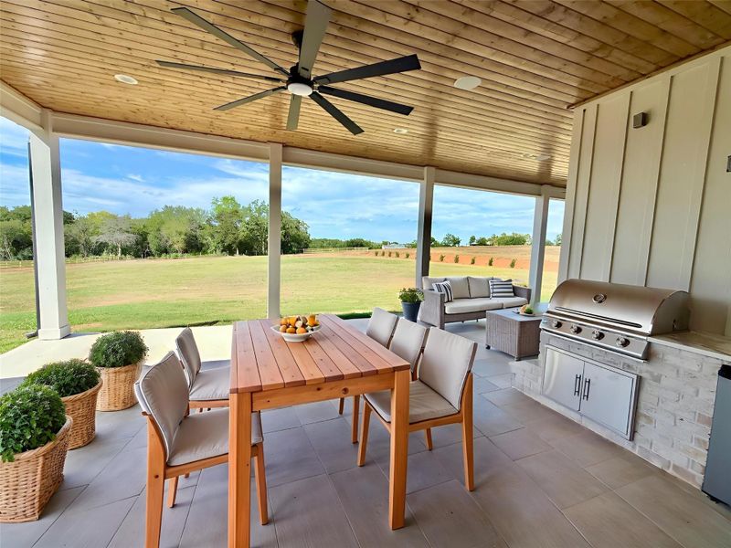 Exterior details and patio area of a home in , Chappell Hill (Image 30).