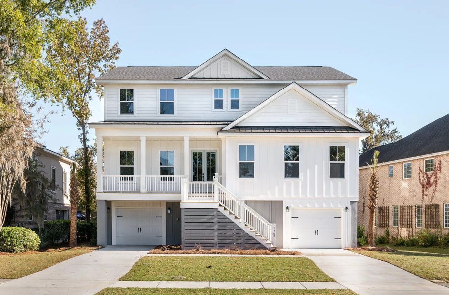 Front exterior of a new home in , Edisto Island, SC, highlighting curb appeal (Image 12).