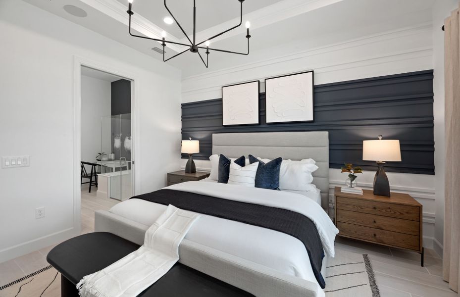 Representative furnished interior of a home built from the Prosperity by DiVosta in BeachWalk by Manasota Key, Englewood (Image 30).
