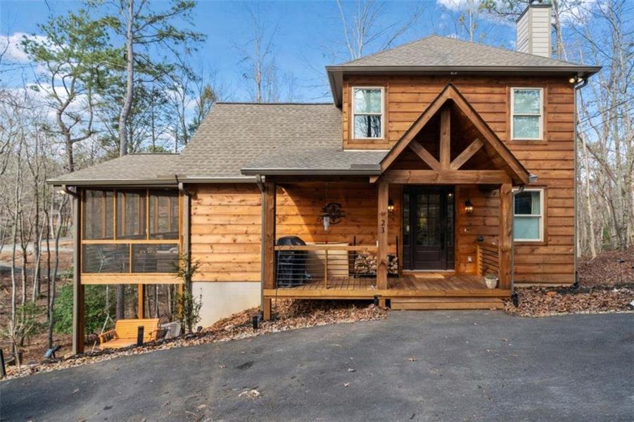 Front exterior of a new home in , Ellijay, GA, highlighting curb appeal (Image 18).