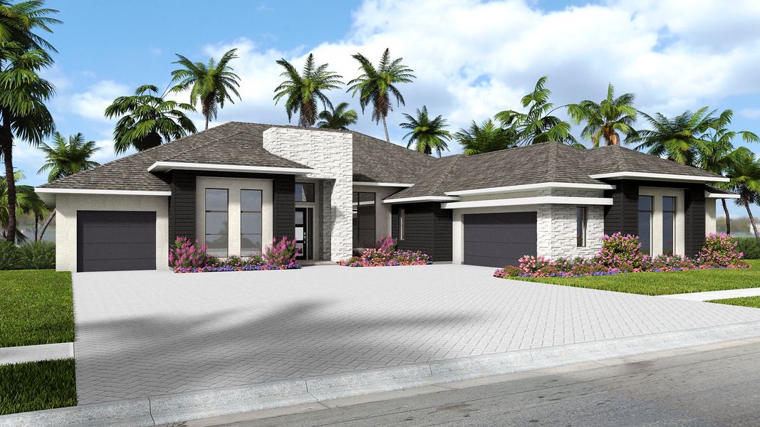 Representative exterior photo of a completed home built from the 3702F by Perry Homes in Star Farms at Lakewood Ranch, Bradenton, FL (Image 16).