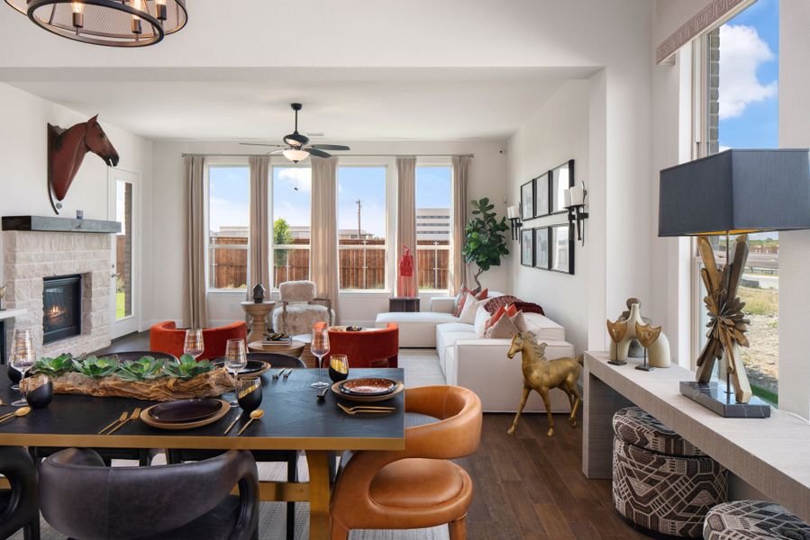 Representative furnished interior of a home built from the The Trinity Executive by UnionMain Homes in Lake Breeze, Lavon (Image 36).