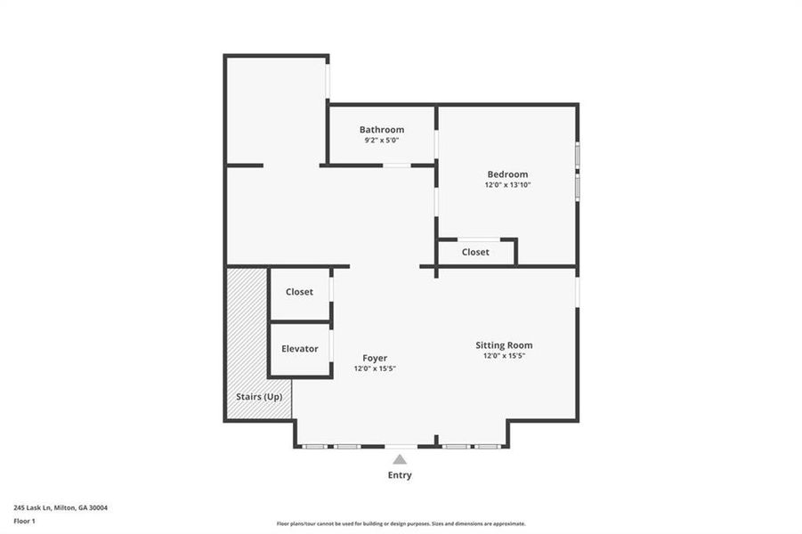 2D floor plan layout of this home in , Milton, GA (Image 6).