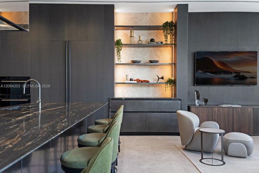 Furnished interior view inside a new home in , Miami Beach (Image 15).