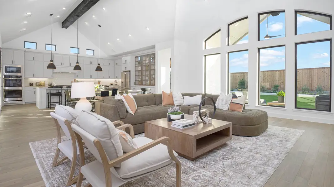 Representative furnished interior of a home built from the 3433W by Perry Homes in Palmera Ridge 70', Leander (Image 5).