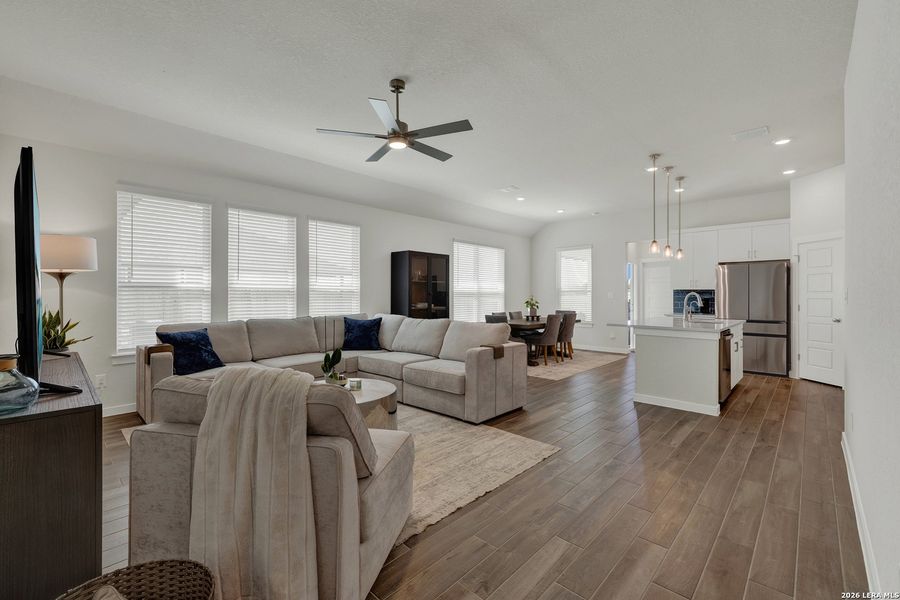 Furnished interior view inside a new home in August Fields, New Braunfels (Image 19).