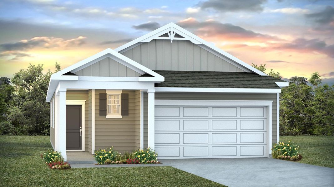 Representative exterior photo of a completed home built from the ALLEX by D.R. Horton in Leatherstone, Blythewood, SC (Image 21).