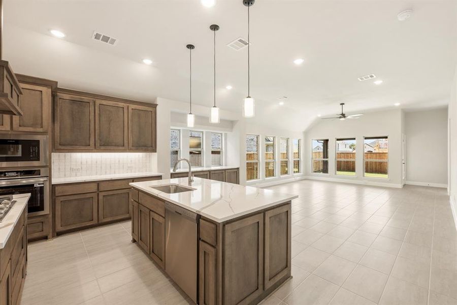 Furnished interior view inside a new home in Woodstone, Providence Village (Image 8). Furnished interior view inside a new home in Woodstone, Providence Village (Image 8).