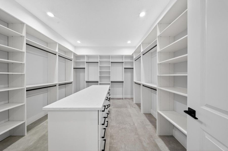 21 -Primary Walk-In Closet Island 21 -Primary Walk-In Closet Island