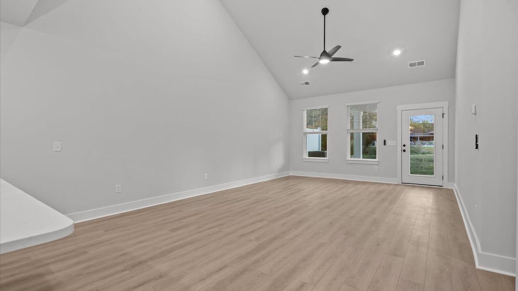 Highly skilled craftsmanship and modern elegance meet in this family room with soaring ceilings Highly skilled craftsmanship and modern elegance meet in this family room with soaring ceilings