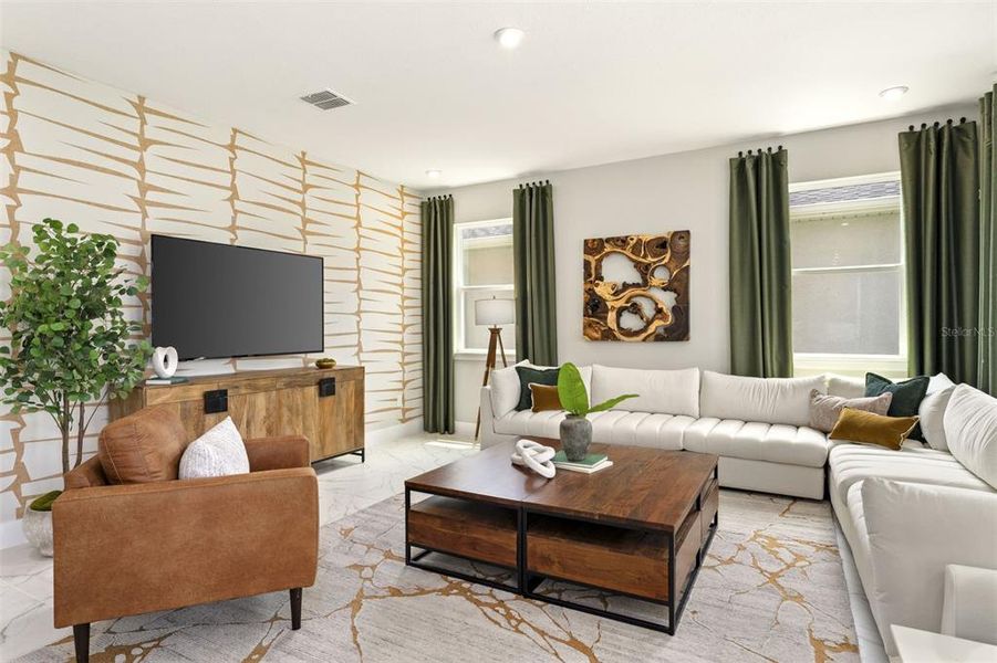 Furnished interior view inside a new home in Meridian Parks, Orlando (Image 3).