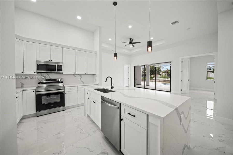 Furnished interior view inside a new home in , Cape Coral (Image 16). Furnished interior view inside a new home in , Cape Coral (Image 16).