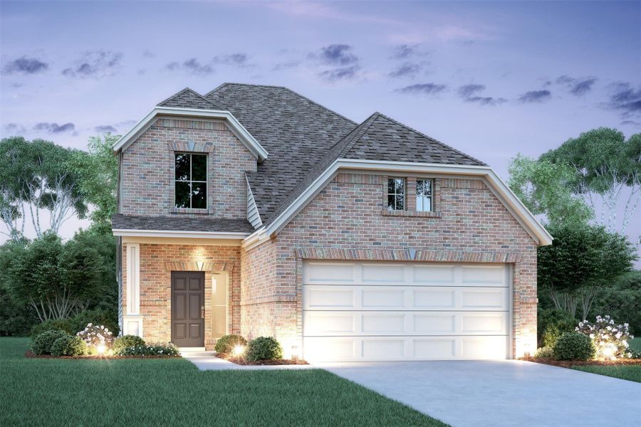 Lovely Rochester home design by K. Hovnanian® Homes with elevation C in beautiful The Landing at New Caney. (*Artist rendering used for illustration purposes only.) Lovely Rochester home design by K. Hovnanian® Homes with elevation C in beautiful The Landing at New Caney. (*Artist rendering used for illustration purposes only.)
