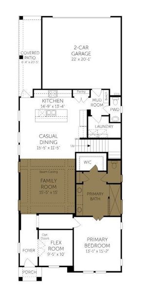 2D floor plan layout of this home in Ramble, Celina, TX (Image 2). 2D floor plan layout of this home in Ramble, Celina, TX (Image 2).