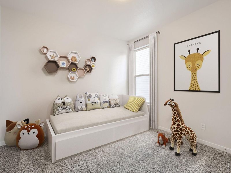 Furnished interior view inside a new home in RainDance, Windsor (Image 16).