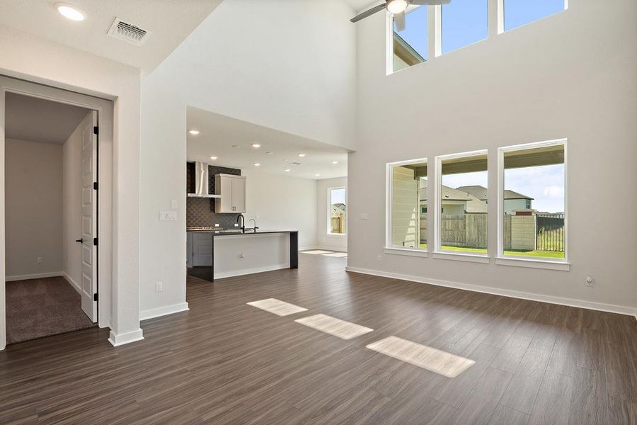 Spacious, unfurnished interior of a new home in Terrace Collection at Lariat, Liberty Hill (Image 31). Spacious, unfurnished interior of a new home in Terrace Collection at Lariat, Liberty Hill (Image 31).