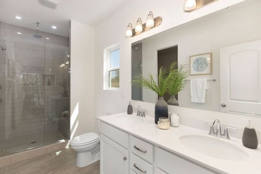 Representative furnished interior of a home built from the Ryker by True Homes in Edgewater - The Groves, Lancaster (Image 25).