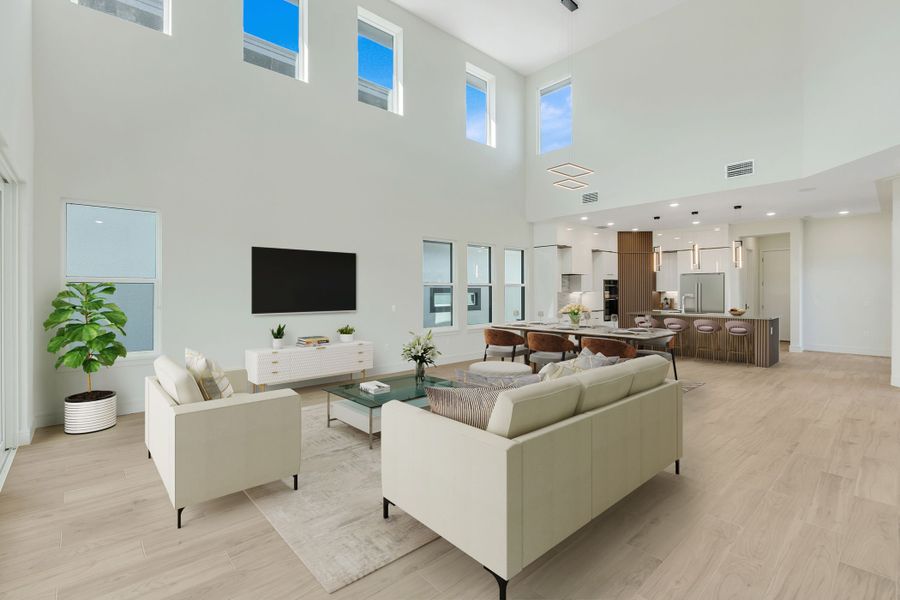 Furnished interior view inside a new home in Hampton Green at Providence, Davenport (Image 9). Furnished interior view inside a new home in Hampton Green at Providence, Davenport (Image 9).