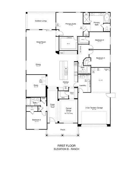 2D floor plan layout of this home in Legado, Queen Creek, AZ (Image 2). 2D floor plan layout of this home in Legado, Queen Creek, AZ (Image 2).