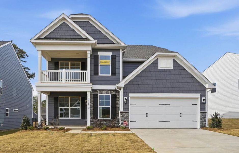 Front exterior of a new home in Carrington, Stanley, NC, highlighting curb appeal (Image 2).