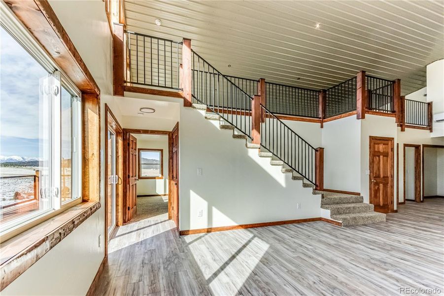 Great Room with stairs to Loft