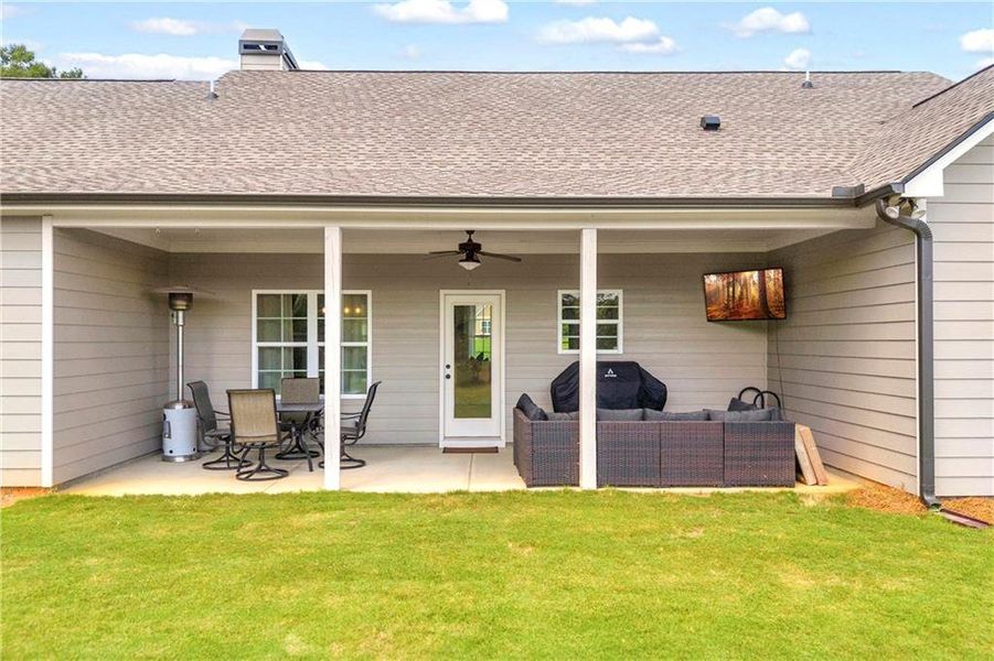 Exterior details and patio area of a home in , Social Circle (Image 31).