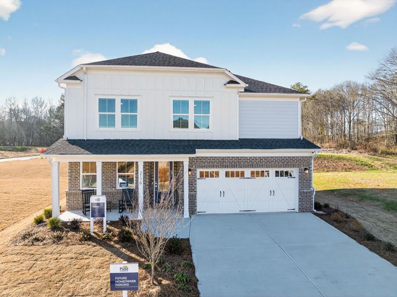 Representative exterior photo of a completed home built from the Valen by Pulte Homes in Linden Grove, Powder Springs, GA (Image 25).
