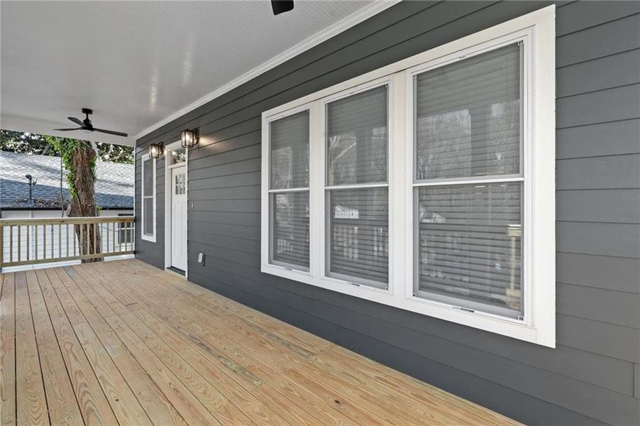 Exterior details and patio area of a home in , Atlanta (Image 29).