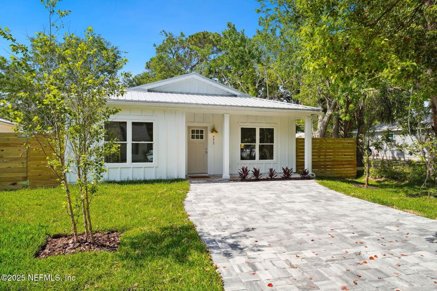 Front exterior of a new home in , St. Augustine, FL, highlighting curb appeal (Image 1). Front exterior of a new home in , St. Augustine, FL, highlighting curb appeal (Image 1).