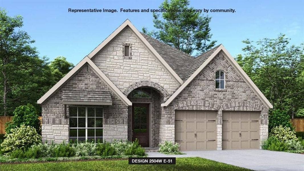 View of front of home featuring a garage